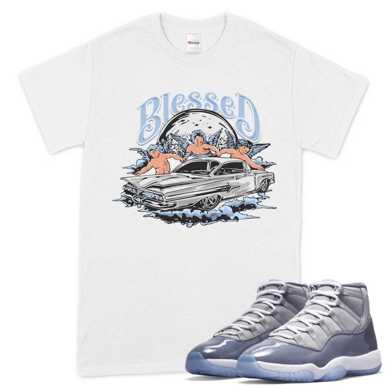 TeeVivo T-Shirt Match Air Jordan 11 Retro Cool Grey Blessed – Air Jordan 11 Shirt, AJ11 Shirt