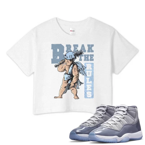 TeeVivo Crop Top Match Air Jordan 11 Retro Cool Grey Break the rules – Air Jordan 11 Crop Top, AJ11 Crop Top