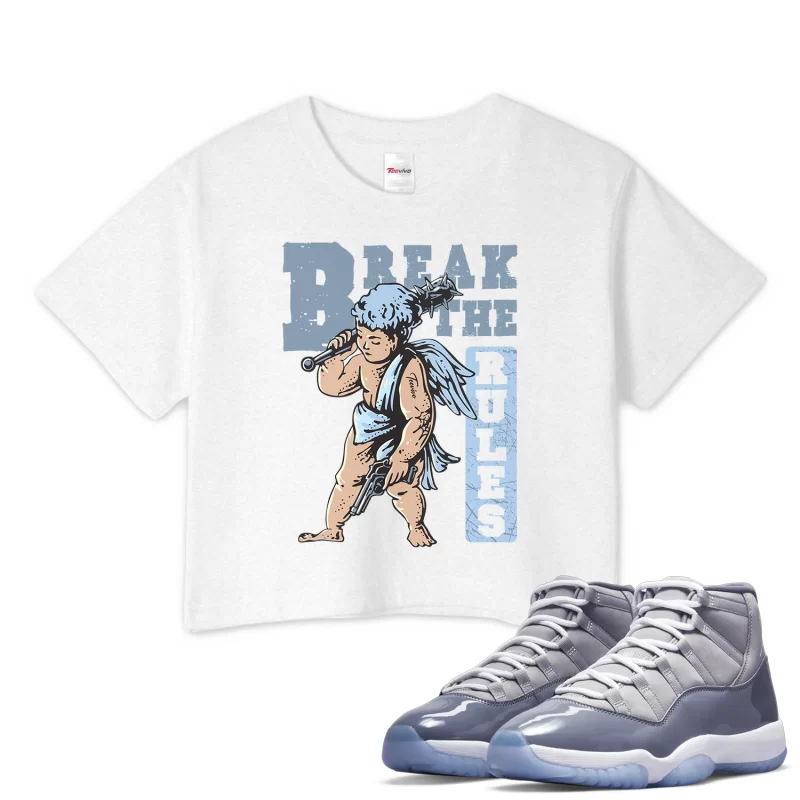 TeeVivo Crop Top Match Air Jordan 11 Retro Cool Grey Break the rules – Air Jordan 11 Crop Top, AJ11 Crop Top