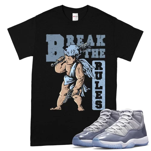 TeeVivo T-Shirt Match Air Jordan 11 Retro Cool Grey Break the rules – Air Jordan 11 Shirt, AJ11 Shirt