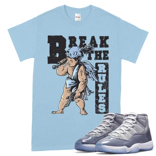 TeeVivo T-Shirt Match Air Jordan 11 Retro Cool Grey Break the rules – Air Jordan 11 Shirt, AJ11 Shirt
