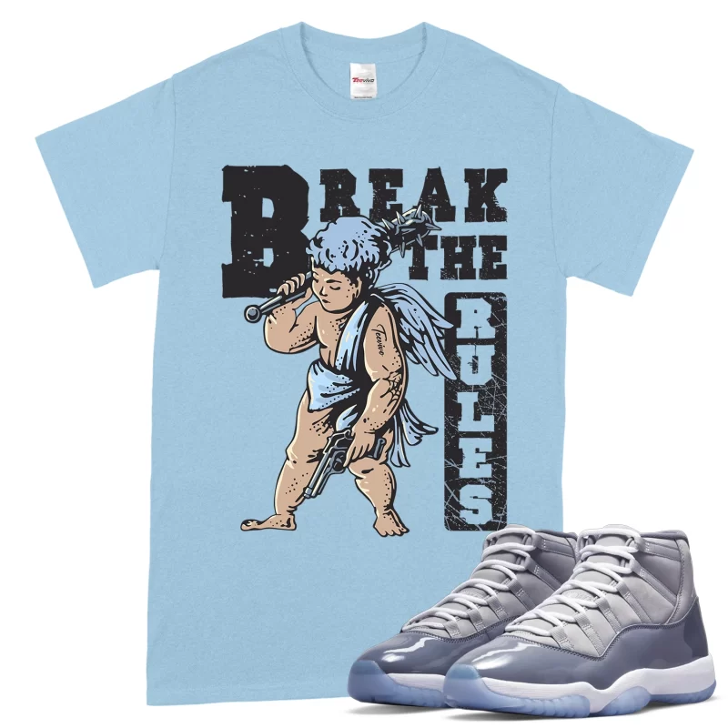 TeeVivo T-Shirt Match Air Jordan 11 Retro Cool Grey Break the rules – Air Jordan 11 Shirt, AJ11 Shirt