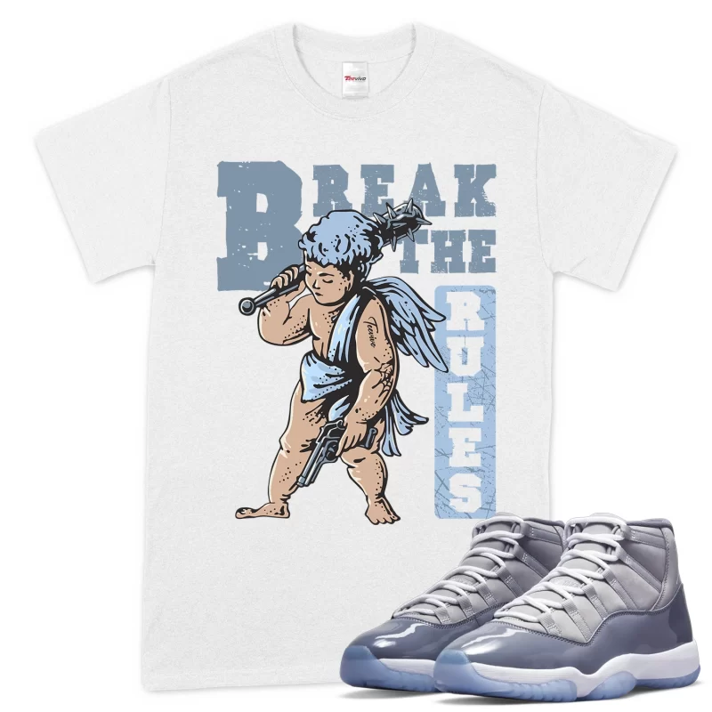 TeeVivo T-Shirt Match Air Jordan 11 Retro Cool Grey Break the rules – Air Jordan 11 Shirt, AJ11 Shirt