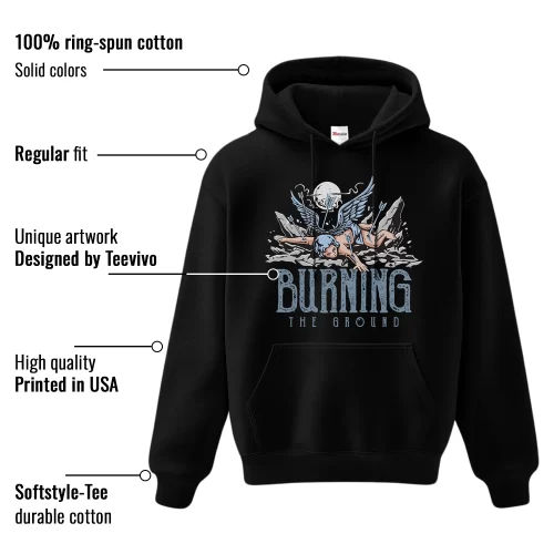 TeeVivo Hoodie Match Air Jordan 11 Retro Cool Grey Burning the ground – Air Jordan 11 Hoodie, AJ11 Hoodie