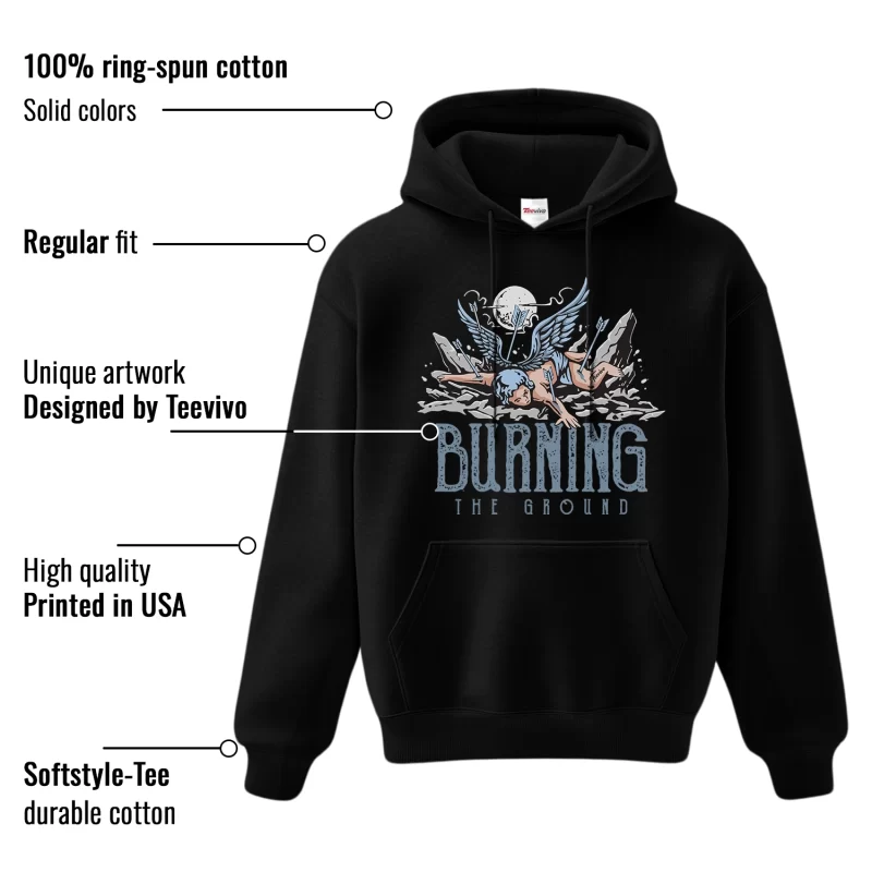 TeeVivo Hoodie Match Air Jordan 11 Retro Cool Grey Burning the ground – Air Jordan 11 Hoodie, AJ11 Hoodie