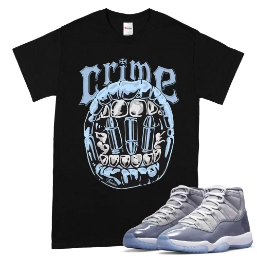 TeeVivo T-Shirt Match Air Jordan 11 Retro Cool Grey Crime – Air Jordan 11 Shirt, AJ11 Shirt
