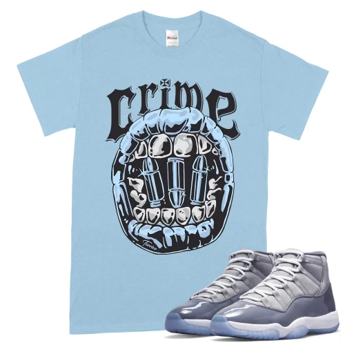 TeeVivo T-Shirt Match Air Jordan 11 Retro Cool Grey Crime – Air Jordan 11 Shirt, AJ11 Shirt