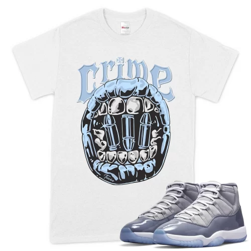 TeeVivo T-Shirt Match Air Jordan 11 Retro Cool Grey Crime – Air Jordan 11 Shirt, AJ11 Shirt