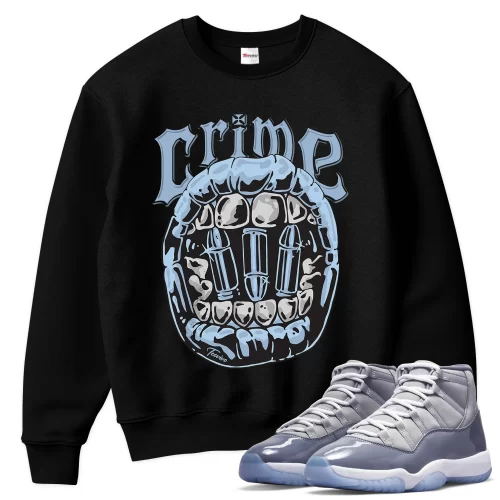 TeeVivo Sweatshirt Match Air Jordan 11 Retro Cool Grey Crime – Air Jordan 11 Sweatshirt, AJ11 Sweatshirt