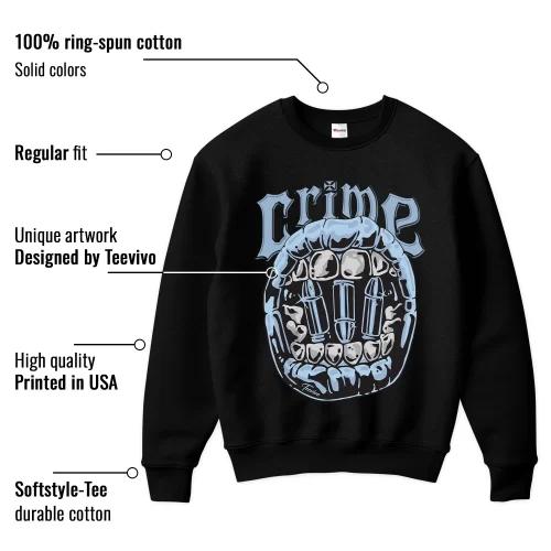 TeeVivo Sweatshirt Match Air Jordan 11 Retro Cool Grey Crime – Air Jordan 11 Sweatshirt, AJ11 Sweatshirt
