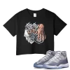 TeeVivo Crop Top Match Air Jordan 11 Retro Cool Grey Gambling – Air Jordan 11 Crop Top, AJ11 Crop Top