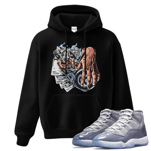 TeeVivo Hoodie Match Air Jordan 11 Retro Cool Grey Gambling – Air Jordan 11 Hoodie, AJ11 Hoodie