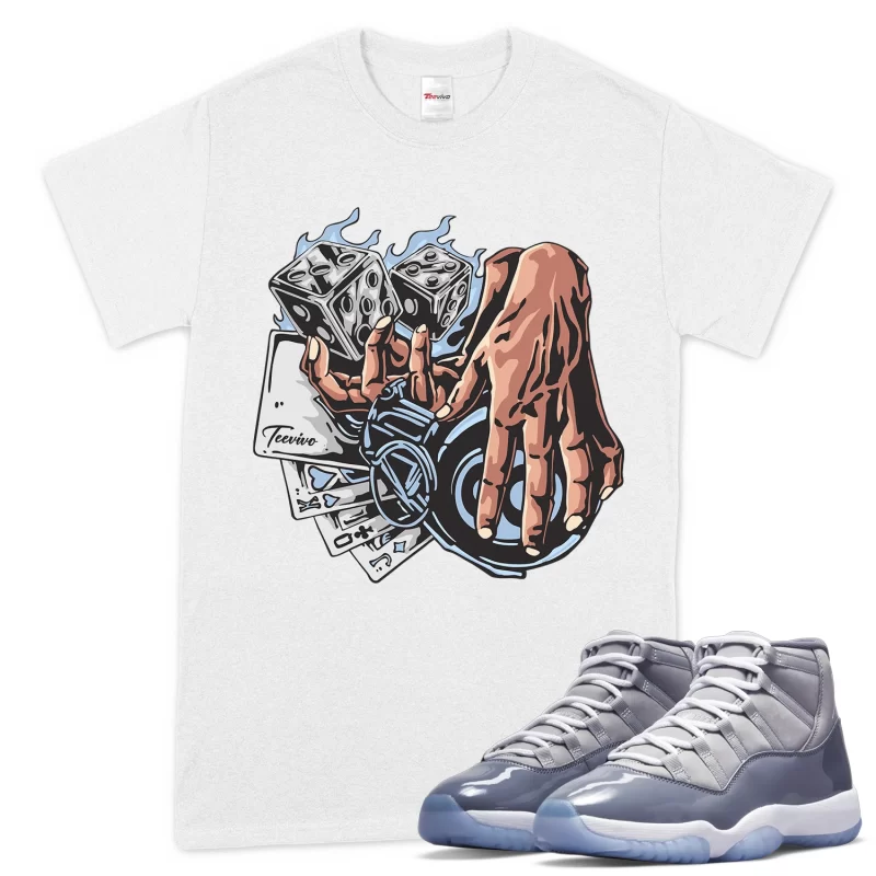 TeeVivo T-Shirt Match Air Jordan 11 Retro Cool Grey Gambling – Air Jordan 11 Shirt, AJ11 Shirt