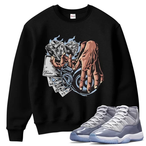 TeeVivo Sweatshirt Match Air Jordan 11 Retro Cool Grey Gambling – Air Jordan 11 Sweatshirt, AJ11 Sweatshirt