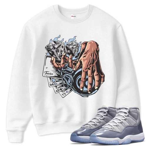 TeeVivo Sweatshirt Match Air Jordan 11 Retro Cool Grey Gambling – Air Jordan 11 Sweatshirt, AJ11 Sweatshirt