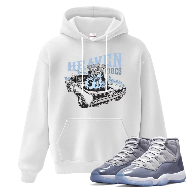 TeeVivo Hoodie Match Air Jordan 11 Retro Cool Grey Heaven vibes – Air Jordan 11 Hoodie, AJ11 Hoodie