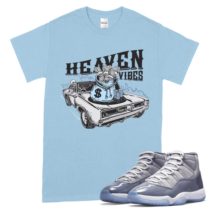 TeeVivo T-Shirt Match Air Jordan 11 Retro Cool Grey Heaven vibes – Air Jordan 11 Shirt, AJ11 Shirt