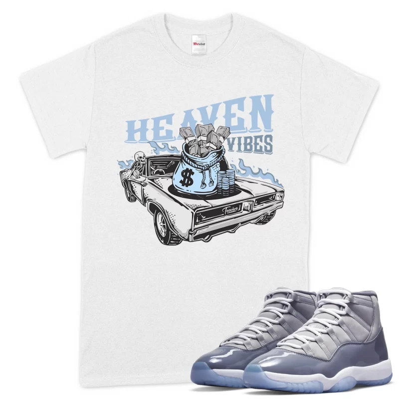 TeeVivo T-Shirt Match Air Jordan 11 Retro Cool Grey Heaven vibes – Air Jordan 11 Shirt, AJ11 Shirt