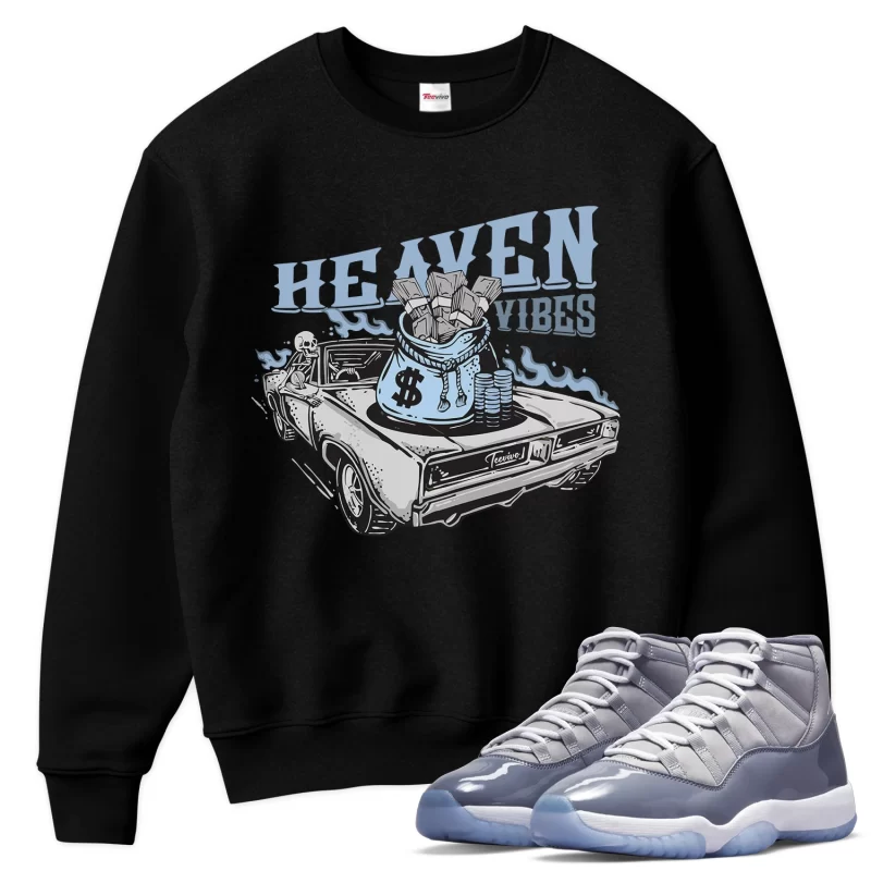 TeeVivo Sweatshirt Match Air Jordan 11 Retro Cool Grey Heaven vibes – Air Jordan 11 Sweatshirt, AJ11 Sweatshirt