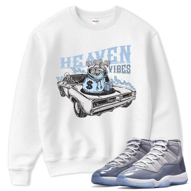 TeeVivo Sweatshirt Match Air Jordan 11 Retro Cool Grey Heaven vibes – Air Jordan 11 Sweatshirt, AJ11 Sweatshirt