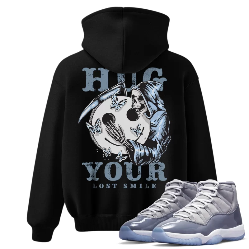 TeeVivo Hoodie Match Air Jordan 11 Retro Cool Grey Hug your lost smile – Air Jordan 11 Hoodie, AJ11 Hoodie
