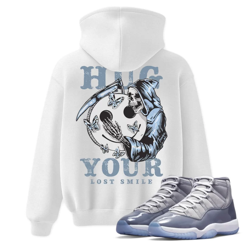 TeeVivo Hoodie Match Air Jordan 11 Retro Cool Grey Hug your lost smile – Air Jordan 11 Hoodie, AJ11 Hoodie