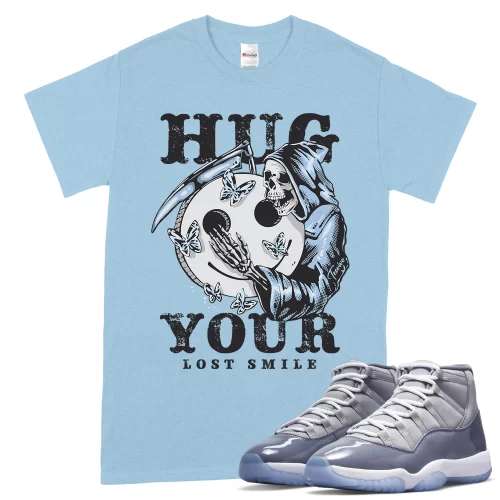TeeVivo T-Shirt Match Air Jordan 11 Retro Cool Grey Hug your lost smile – Air Jordan 11 Shirt, AJ11 Shirt