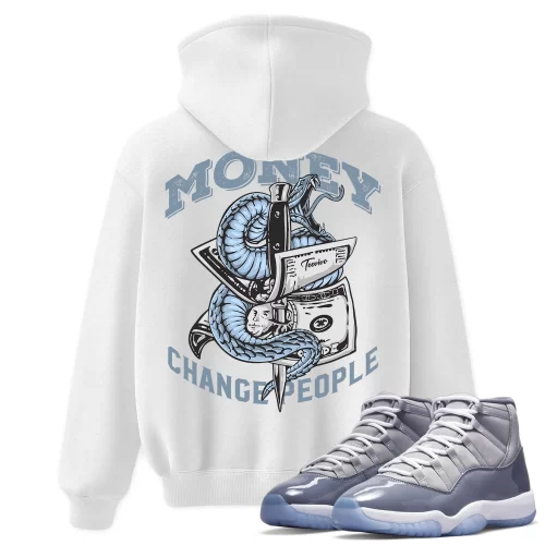 TeeVivo Hoodie Match Air Jordan 11 Retro Cool Grey Money change people – Air Jordan 11 Hoodie, AJ11 Hoodie