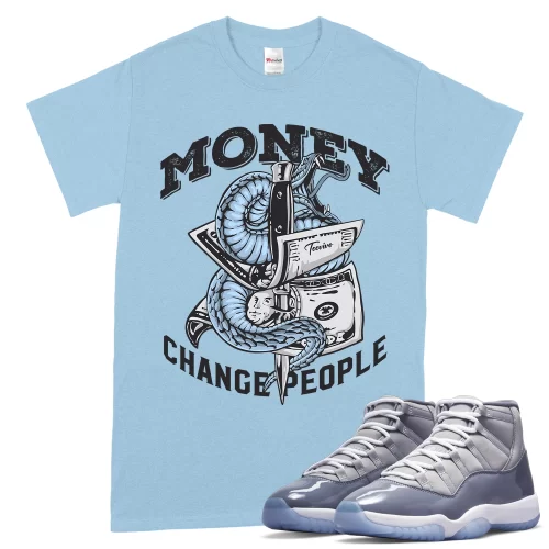 TeeVivo T-Shirt Match Air Jordan 11 Retro Cool Grey Money change people – Air Jordan 11 Shirt, AJ11 Shirt