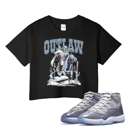 TeeVivo Crop Top Match Air Jordan 11 Retro Cool Grey Outlaw – Air Jordan 11 Crop Top, AJ11 Crop Top