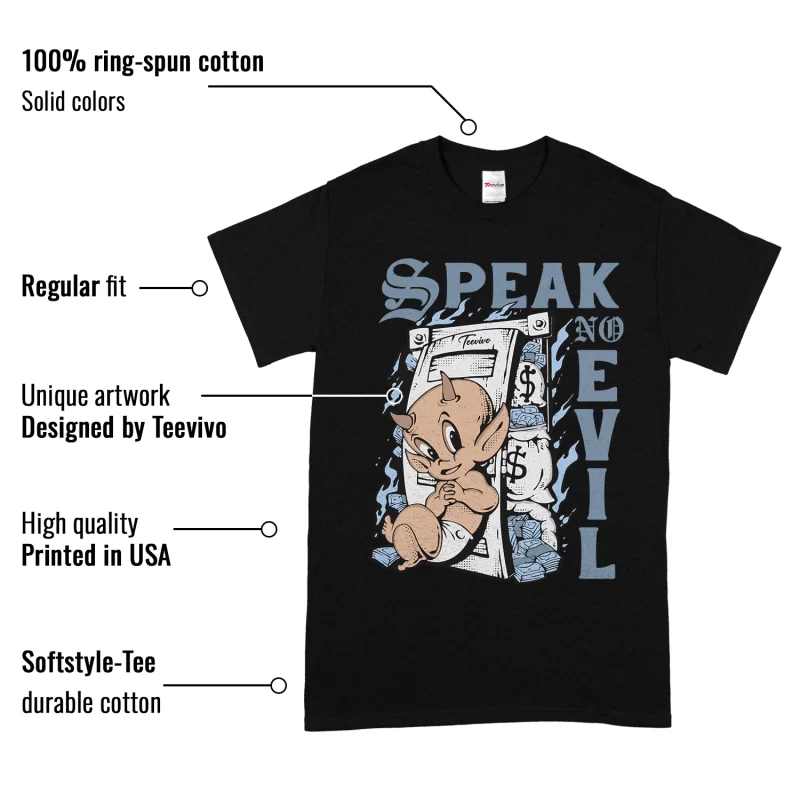 TeeVivo T-Shirt Match Air Jordan 11 Retro Cool Grey Speak no evil – Air Jordan 11 Shirt, AJ11 Shirt