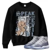 TeeVivo Sweatshirt Match Air Jordan 11 Retro Cool Grey Speak no evil – Air Jordan 11 Sweatshirt, AJ11 Sweatshirt