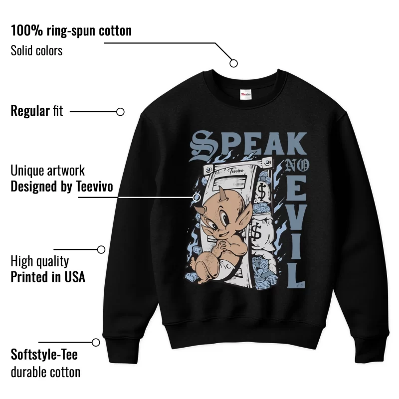 TeeVivo Sweatshirt Match Air Jordan 11 Retro Cool Grey Speak no evil – Air Jordan 11 Sweatshirt, AJ11 Sweatshirt