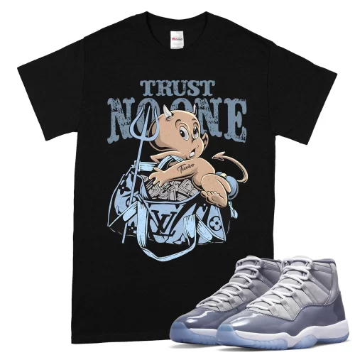TeeVivo T-Shirt Match Air Jordan 11 Retro Cool Grey Trust no one – Air Jordan 11 Shirt, AJ11 Shirt