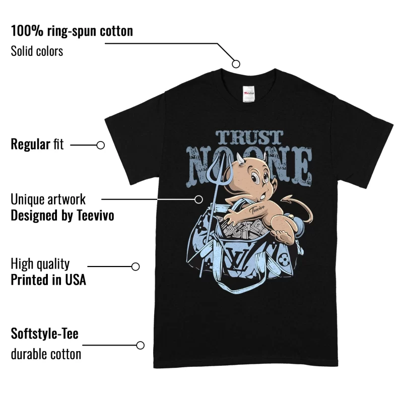 TeeVivo T-Shirt Match Air Jordan 11 Retro Cool Grey Trust no one – Air Jordan 11 Shirt, AJ11 Shirt