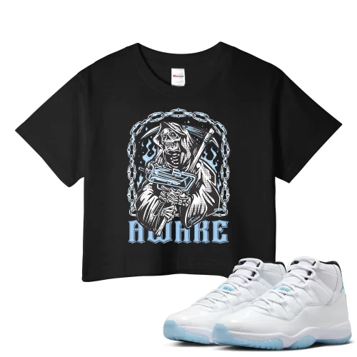TeeVivo Crop Top Match Air Jordan 11 Retro Legend Blue Awake – Air Jordan 11 Crop Top, AJ11 Crop Top