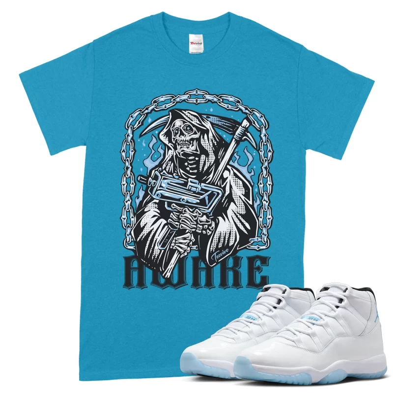 TeeVivo T-Shirt Match Air Jordan 11 Retro Legend Blue Awake – Air Jordan 11 Shirt, AJ11 Shirt
