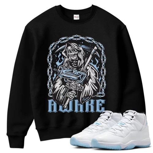 TeeVivo Sweatshirt Match Air Jordan 11 Retro Legend Blue Awake – Air Jordan 11 Sweatshirt, AJ11 Sweatshirt