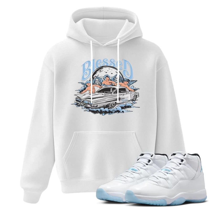 TeeVivo Hoodie Match Air Jordan 11 Retro Legend Blue Blessed – Air Jordan 11 Hoodie, AJ11 Hoodie