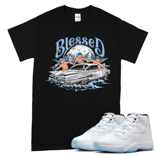 TeeVivo T-Shirt Match Air Jordan 11 Retro Legend Blue Blessed – Air Jordan 11 Shirt, AJ11 Shirt