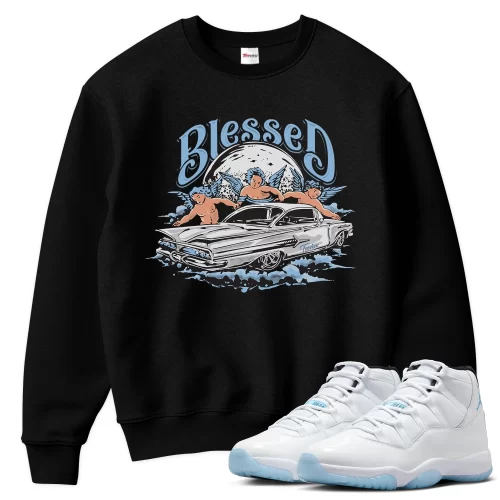 TeeVivo Sweatshirt Match Air Jordan 11 Retro Legend Blue Blessed – Air Jordan 11 Sweatshirt, AJ11 Sweatshirt