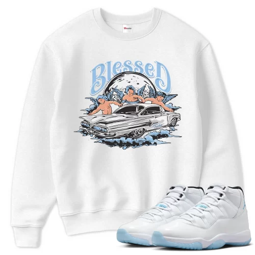 TeeVivo Sweatshirt Match Air Jordan 11 Retro Legend Blue Blessed – Air Jordan 11 Sweatshirt, AJ11 Sweatshirt