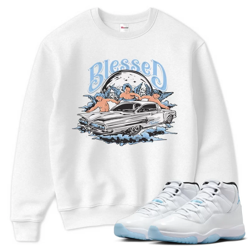 TeeVivo Sweatshirt Match Air Jordan 11 Retro Legend Blue Blessed – Air Jordan 11 Sweatshirt, AJ11 Sweatshirt