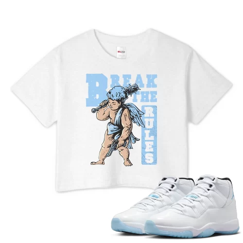 TeeVivo Crop Top Match Air Jordan 11 Retro Legend Blue Break the rules – Air Jordan 11 Crop Top, AJ11 Crop Top