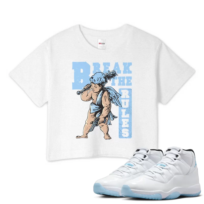 TeeVivo Crop Top Match Air Jordan 11 Retro Legend Blue Break the rules – Air Jordan 11 Crop Top, AJ11 Crop Top