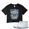 TeeVivo Crop Top Match Air Jordan 11 Retro Legend Blue Crime – Air Jordan 11 Crop Top, AJ11 Crop Top