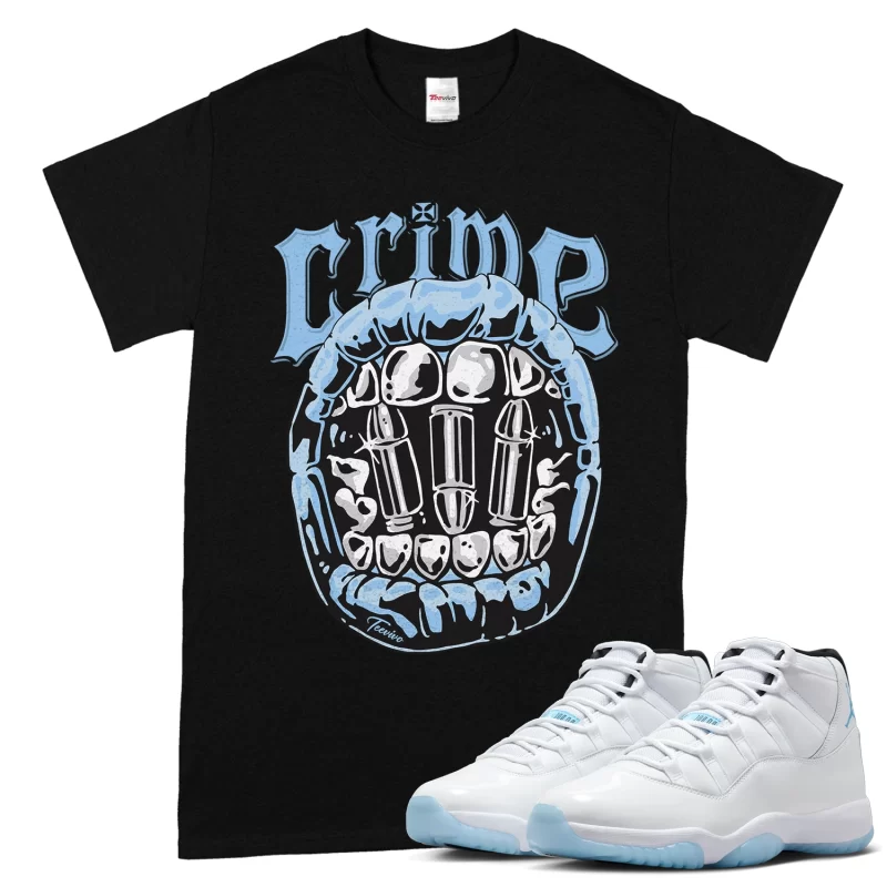 TeeVivo T-Shirt Match Air Jordan 11 Retro Legend Blue Crime – Air Jordan 11 Shirt, AJ11 Shirt