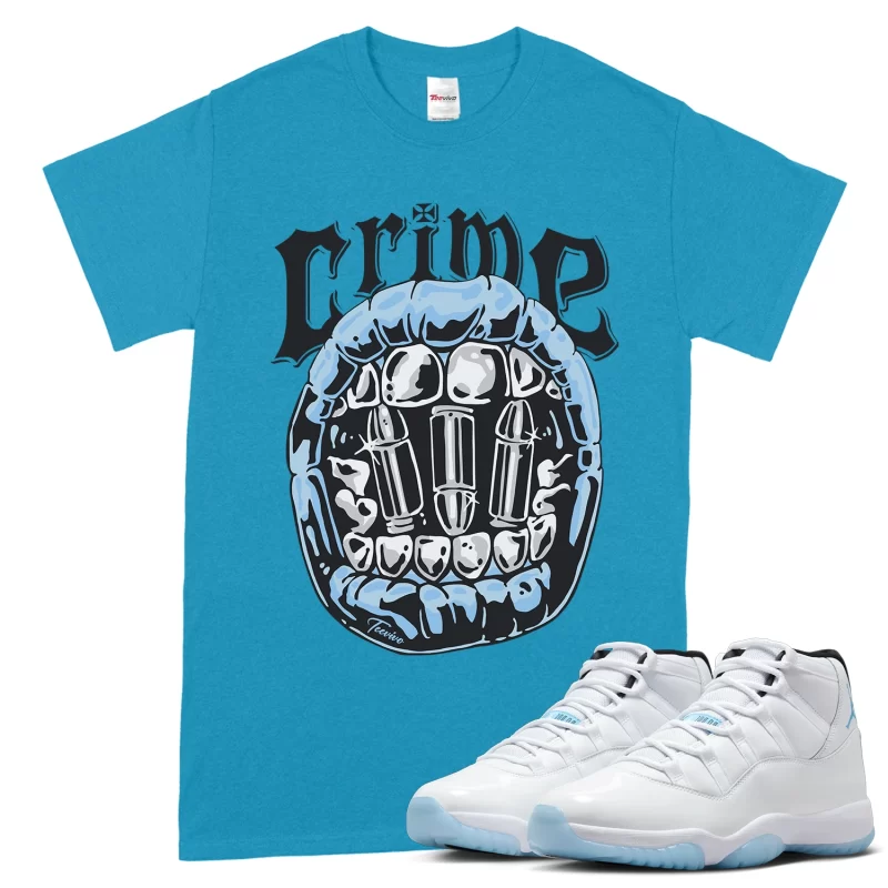 TeeVivo T-Shirt Match Air Jordan 11 Retro Legend Blue Crime – Air Jordan 11 Shirt, AJ11 Shirt