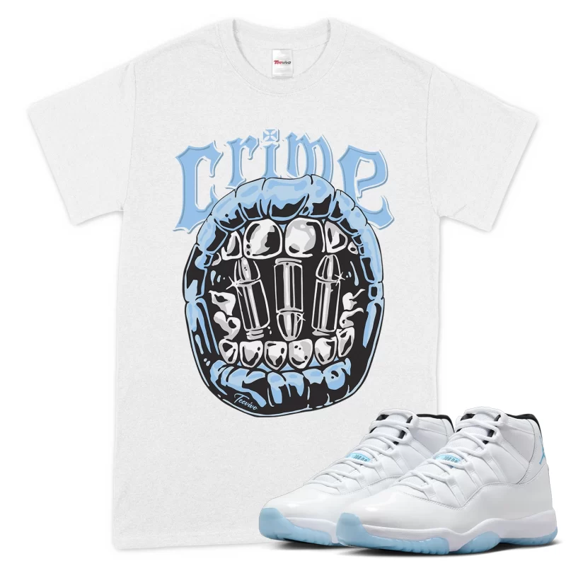 TeeVivo T-Shirt Match Air Jordan 11 Retro Legend Blue Crime – Air Jordan 11 Shirt, AJ11 Shirt