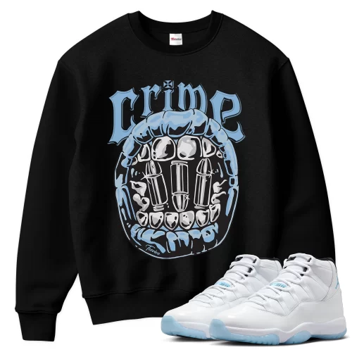 TeeVivo Sweatshirt Match Air Jordan 11 Retro Legend Blue Crime – Air Jordan 11 Sweatshirt, AJ11 Sweatshirt